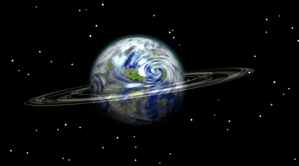 Saturnian earth — Stock Photo, Image