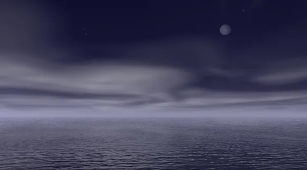 Felhős este a tenger felett — Stock Fotó