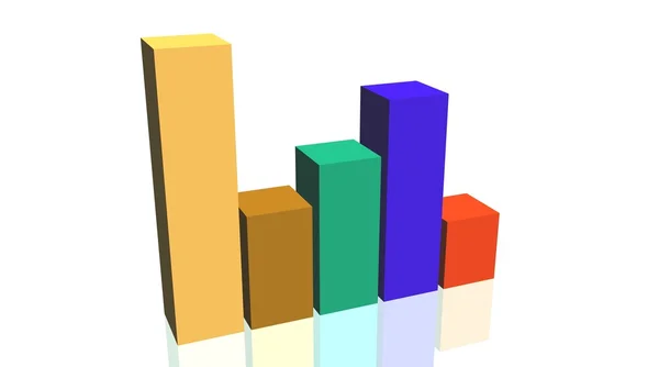 Kleurrijke statistieken histogram — Stockfoto