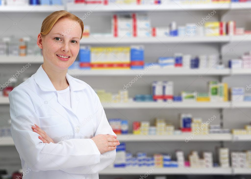 Female pharmacist at pharmacy