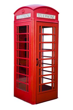 English red phone box clipart