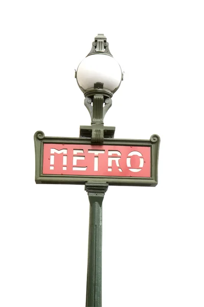 Paryski znak metra — Zdjęcie stockowe