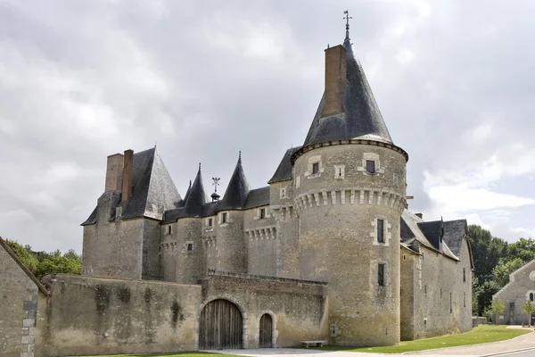 Fougeres-sur-Bièvre castle Royaltyfria Stockbilder
