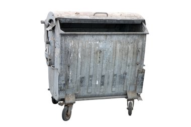 Metal garbage container clipart