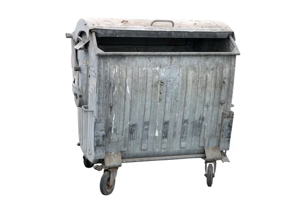 Conteneur à ordures métallique — Photo