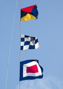 Maritime signal flags clipart