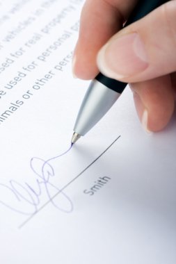 Signing of the contract clipart