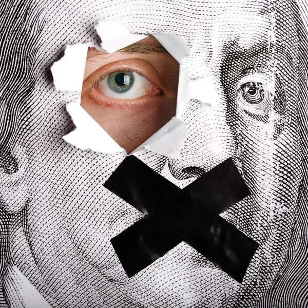 Portretul lui Benjamin Franklin — Fotografie, imagine de stoc