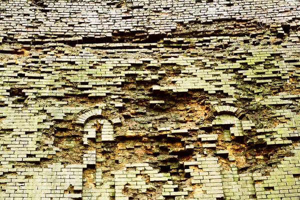 Très vieux mur de briques — Photo