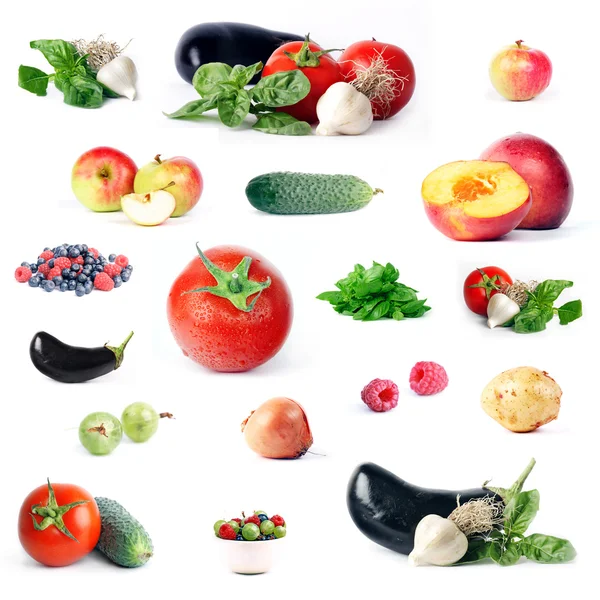 野菜、果物 & ベリー セット — ストック写真