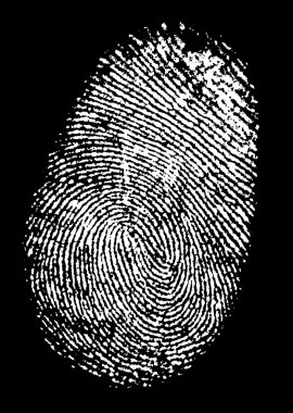 Fingerprint on black clipart