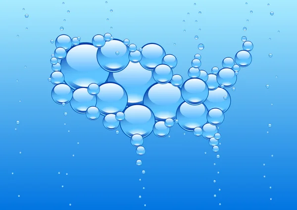 Vatten droppa usa — Stock vektor