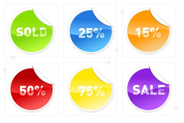 Adesivos coloridos — Vetor de Stock