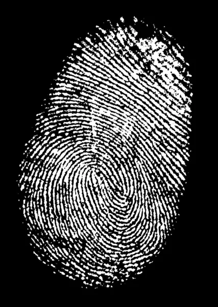 Fingerprint on black — Stockvector