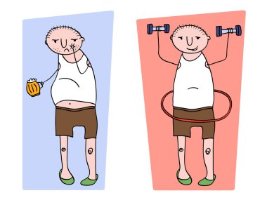 Fat man clipart