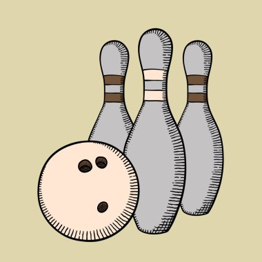 Bowling equipment clipart