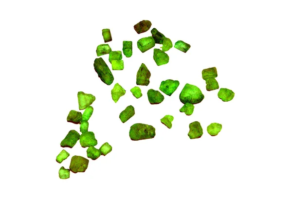 Zelené krystaly — Stock fotografie