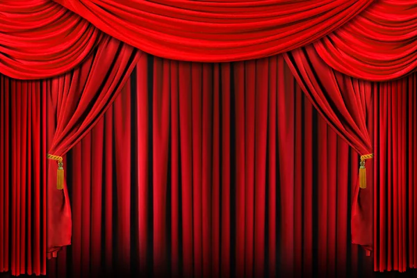 Stage in Bright Red Dramatic Lighting — Stock Photo, Image