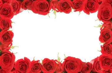 Valentine or Anniversary Red Roses Frame clipart