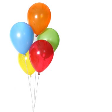 5 Birthday Celebration Balloons clipart