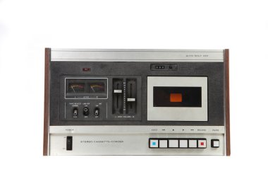 Cassette Vintage Tape Recording Device I clipart