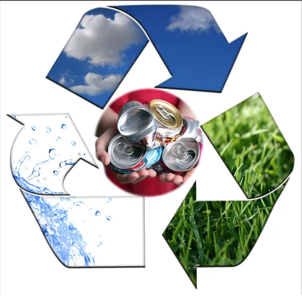 Udržet životní prostředí čisté s recyklo — Stock fotografie