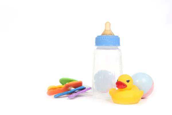 Baby Items on White — Stock Photo, Image