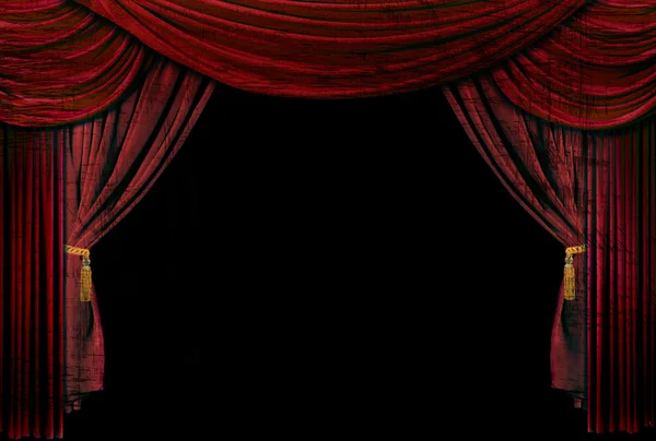Oude ouderwetse, elegante theater podium dra — Stockfoto