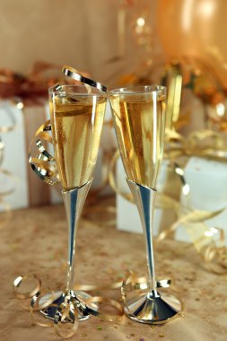 Celebration of an Event With Champagne clipart