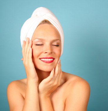 Beautiful Woman Having a Spa Treatment clipart