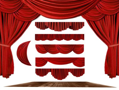 Theater STage Drape Elements to Create Y clipart