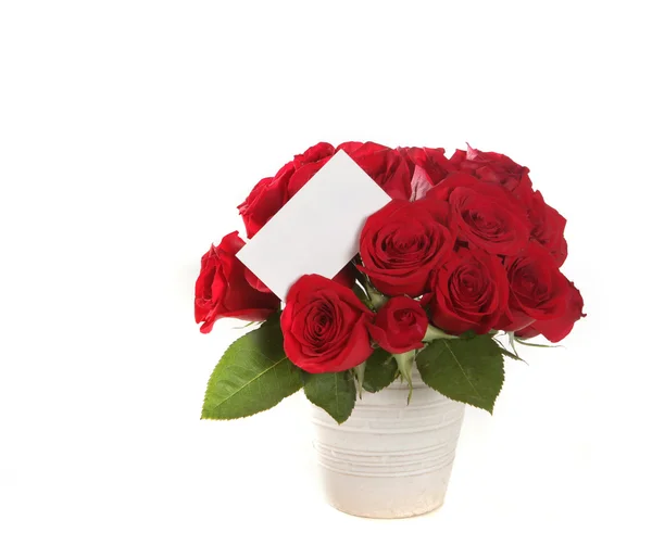 Όμορφη ανθοδέσμη με τριαντάφυλλα με κενό μου — Φωτογραφία Αρχείου