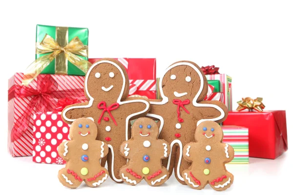 Gingerbread Family at Christmas Time — Φωτογραφία Αρχείου
