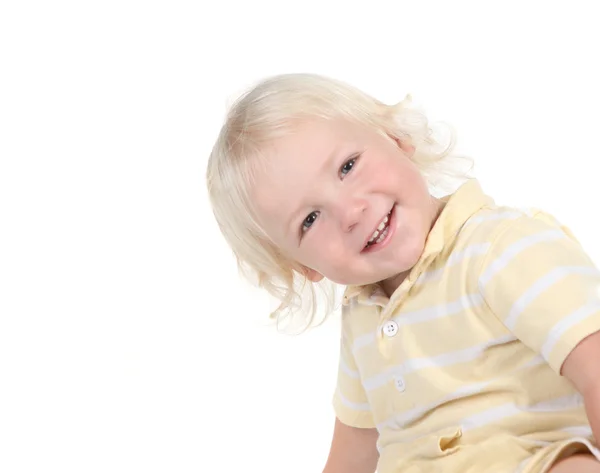 薬用探している間抜けな幸せな笑みを浮かべて幼児 — ストック写真