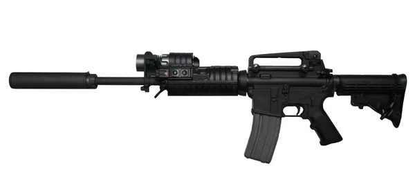 Штурмовая винтовка AR-15 вид сбоку — стоковое фото