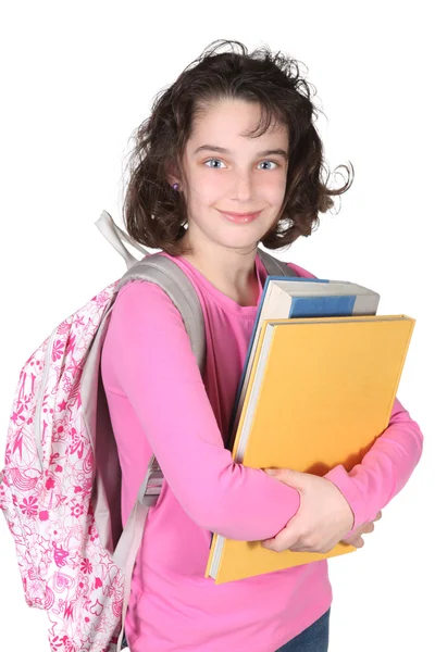 Молодой ребенок начальной школы с рюкзаком — стоковое фото
