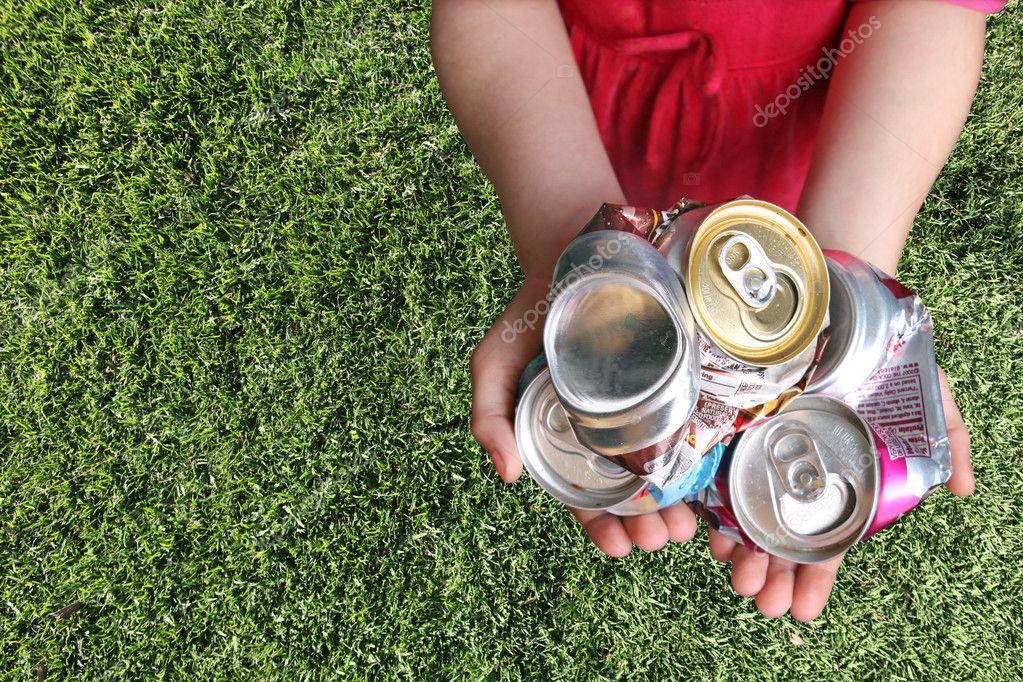 Aluminum Cans Crushed For Recycling — Stock Photo © tobkatrina 2204734