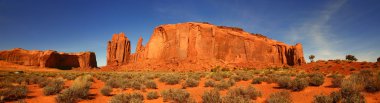 Giant Butte Panorama in Monument Valley, clipart