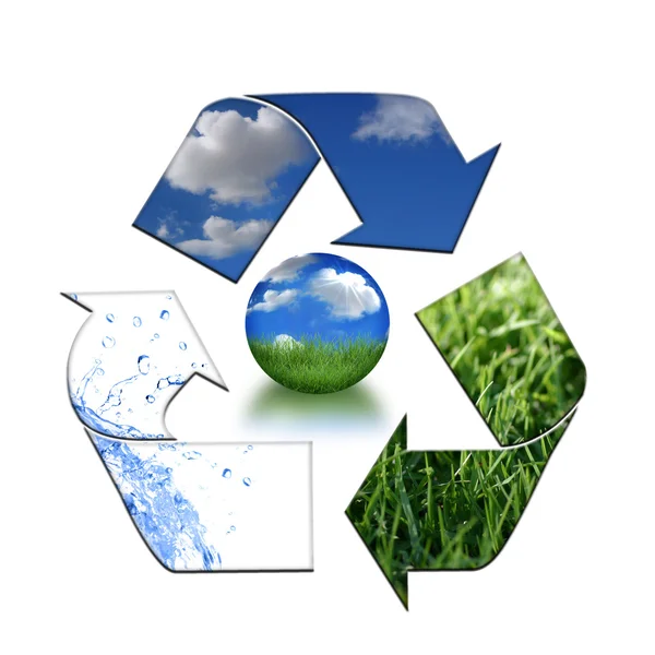 Mantenere l'ambiente pulito con Recyc — Foto Stock