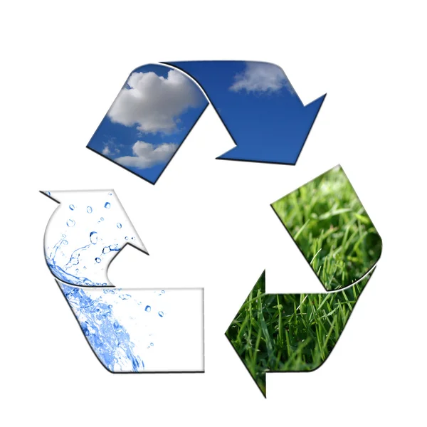 Manter o meio ambiente limpo com reciclagem — Fotografia de Stock