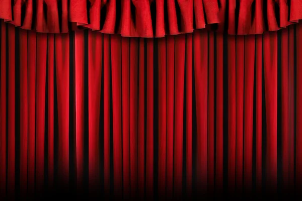 Teatro simples palco cortinas com áspero — Fotografia de Stock
