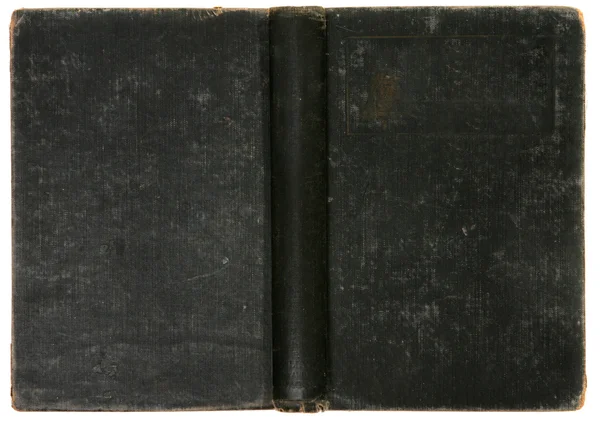 Distressed Old Vintage Black Book Backgr — Stock Photo, Image