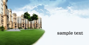 Residential complex clipart