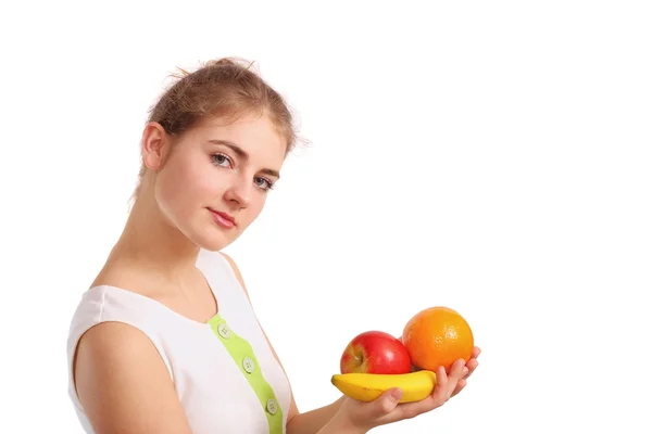 Dziewczyna z owocami — Zdjęcie stockowe