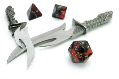 Multisided dice for gaming clipart