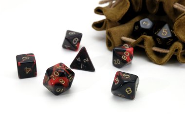 Multiside dice for gaming clipart