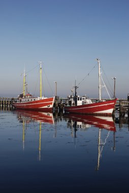 Fishing boats clipart