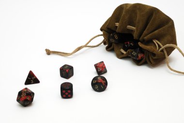 Multisided dice for gaming clipart