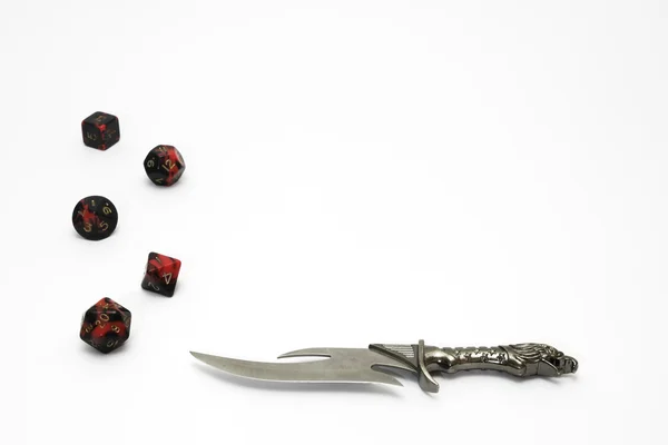 Multisided dice for gaming Royalty Free Stock Photos