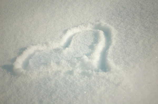 Karda kalp — Stok fotoğraf